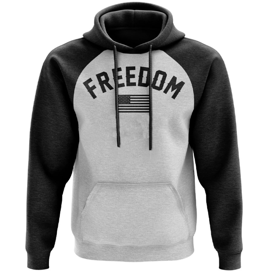 

Men's American Flag Freedom Military Veteran Graphic Print Hoodie