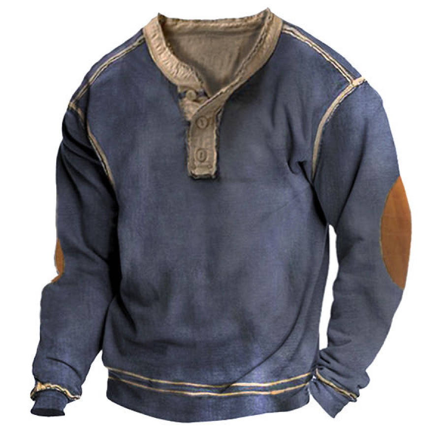 

Men's Outdoor Retro Western Style Windproof Standing Collar Sweater