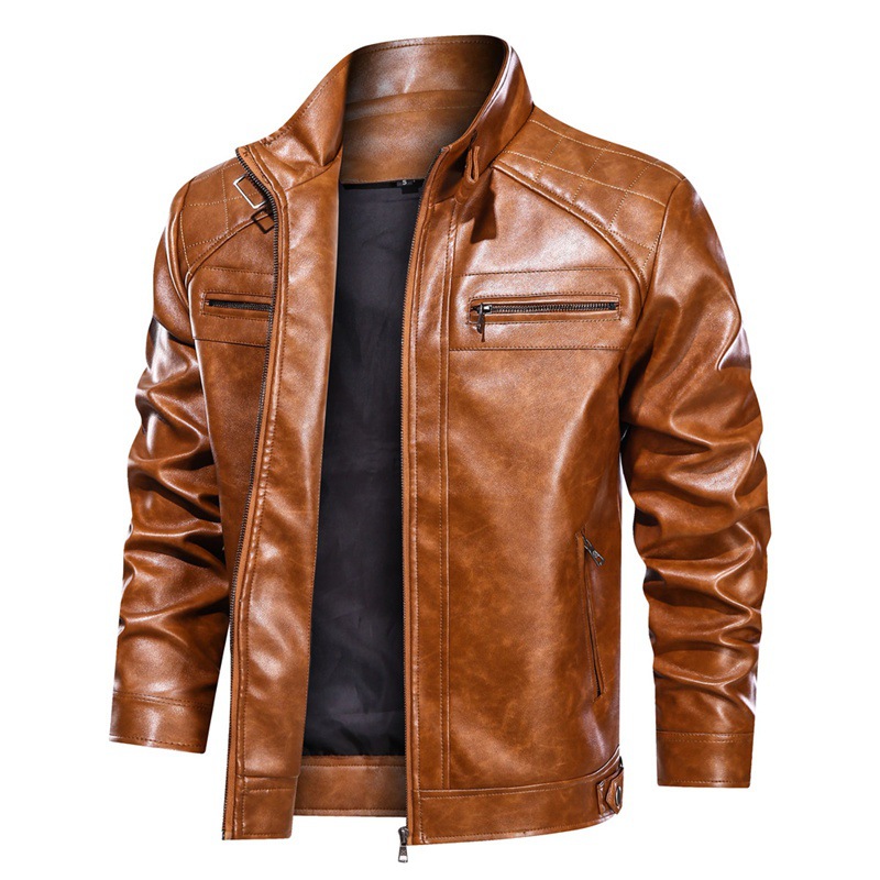 Men's Outdoor Motorcycle Leather Chic Jacket