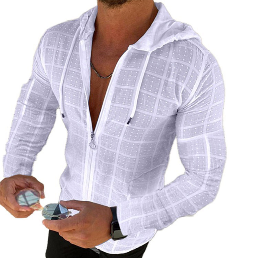

Lässige Herren-Hemdjacke Mit Kapuze Für Den Außenbereich