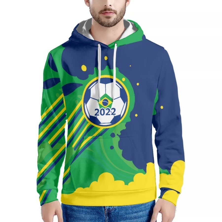 

Men's 2022 World Cup Brazil Flag Soccer Sweatshirt