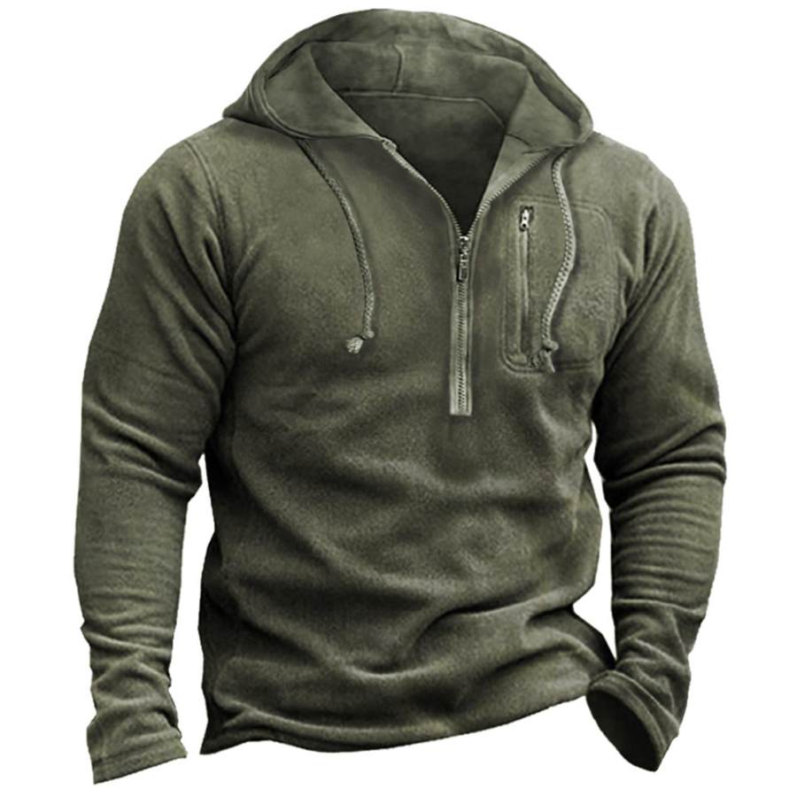 

Taktischer Outdoor-Hoodie Aus Warmem Fleece Für Herren Mit Reißverschluss