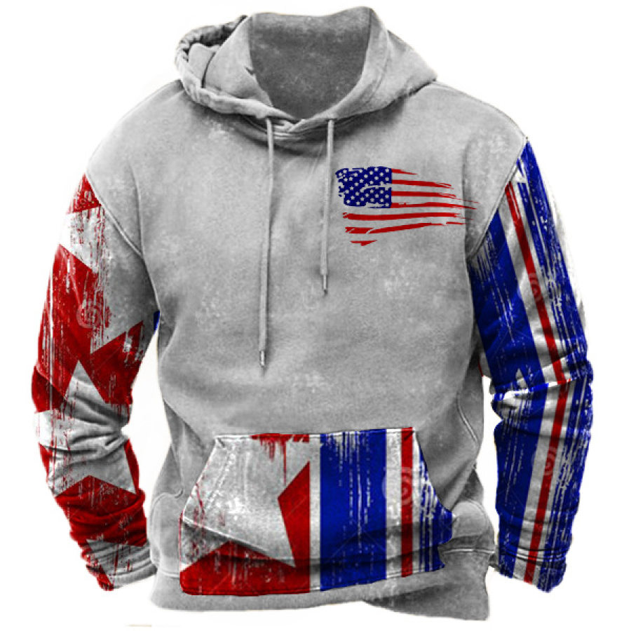 

Men's Vintage American Flag Hoodie