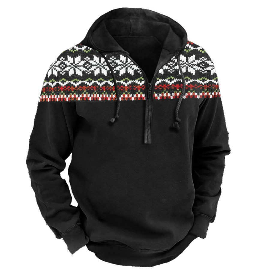

Men's Christmas Lapel Hoodie