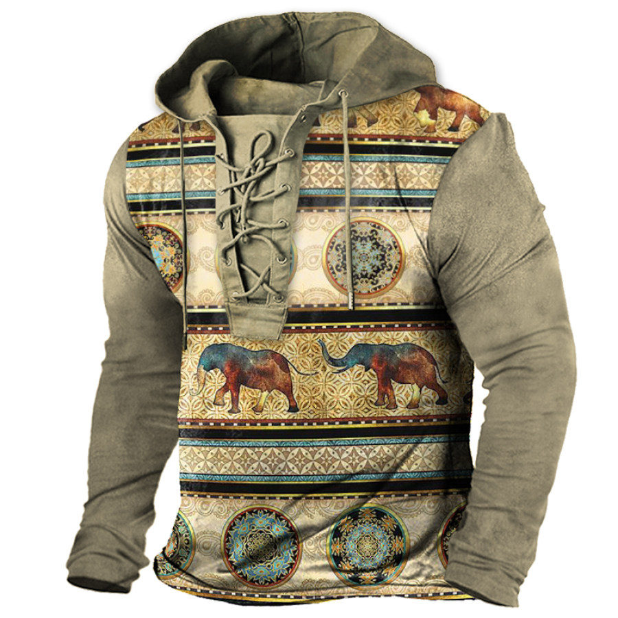

Men's Outdoor Casual Long Sleeve Printed Sweater