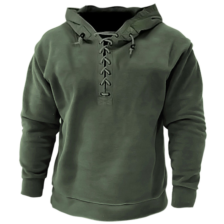 

Men's Vintage Outdoor Training Lace-Up Hoodie