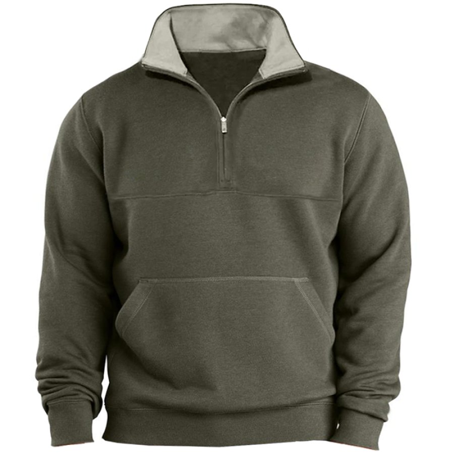 

Men's Zip Turtleneck Retro Tactical Sweatshirt