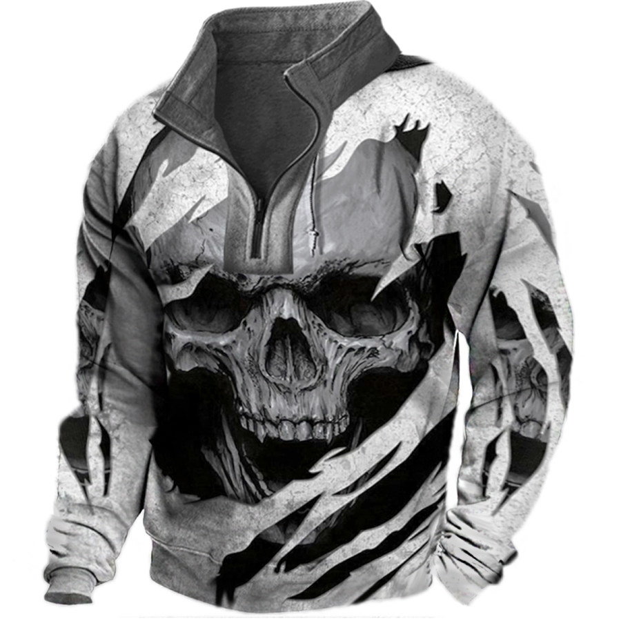 

Men's Vintage Skull Long Sleeve Sweatshirt