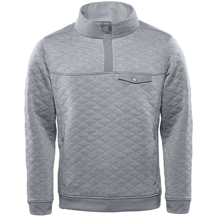 

Men's Henley Collar Warm Thickened Sweatshirt