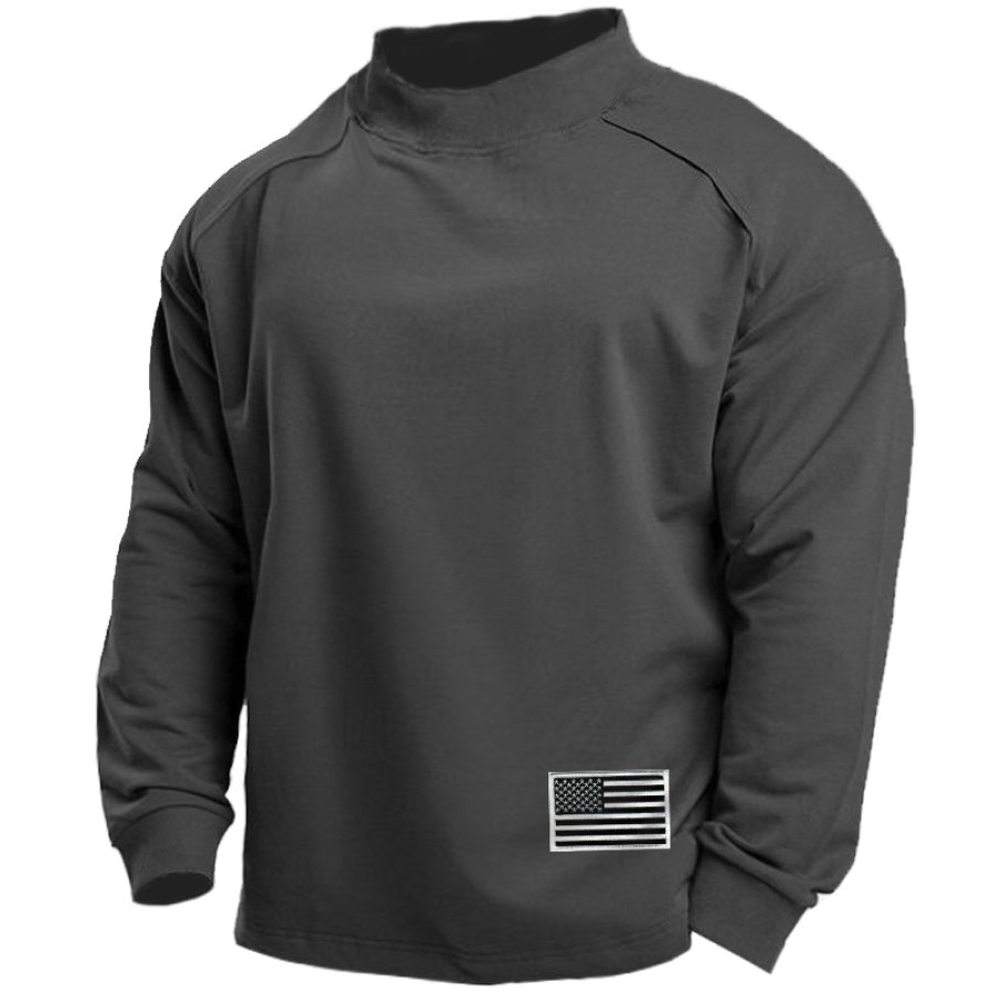 

Men's Retro Half Turtleneck Thermal Sweatshirt
