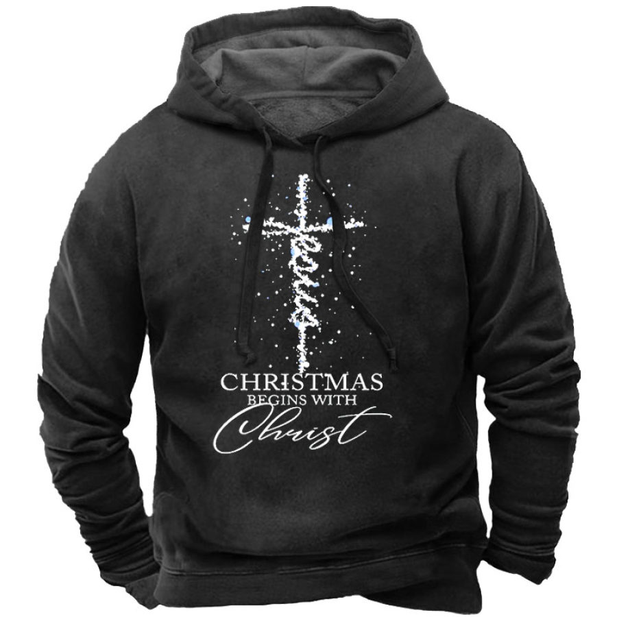 

Christmas Begins With Christ Men's Hoodie