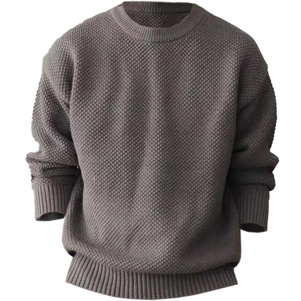 Men's Outdoor Retro Casual Chic Knit Crew Neck Sweater