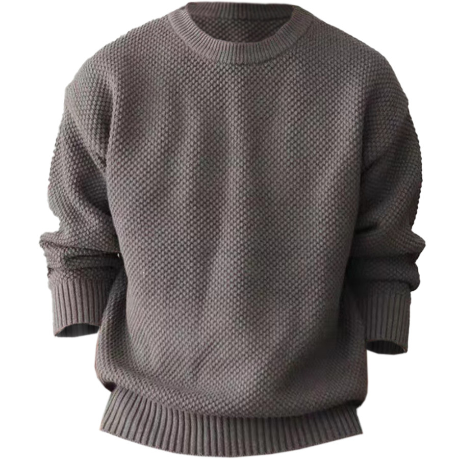 

Men's Outdoor Retro Casual Knit Crew Neck Sweater