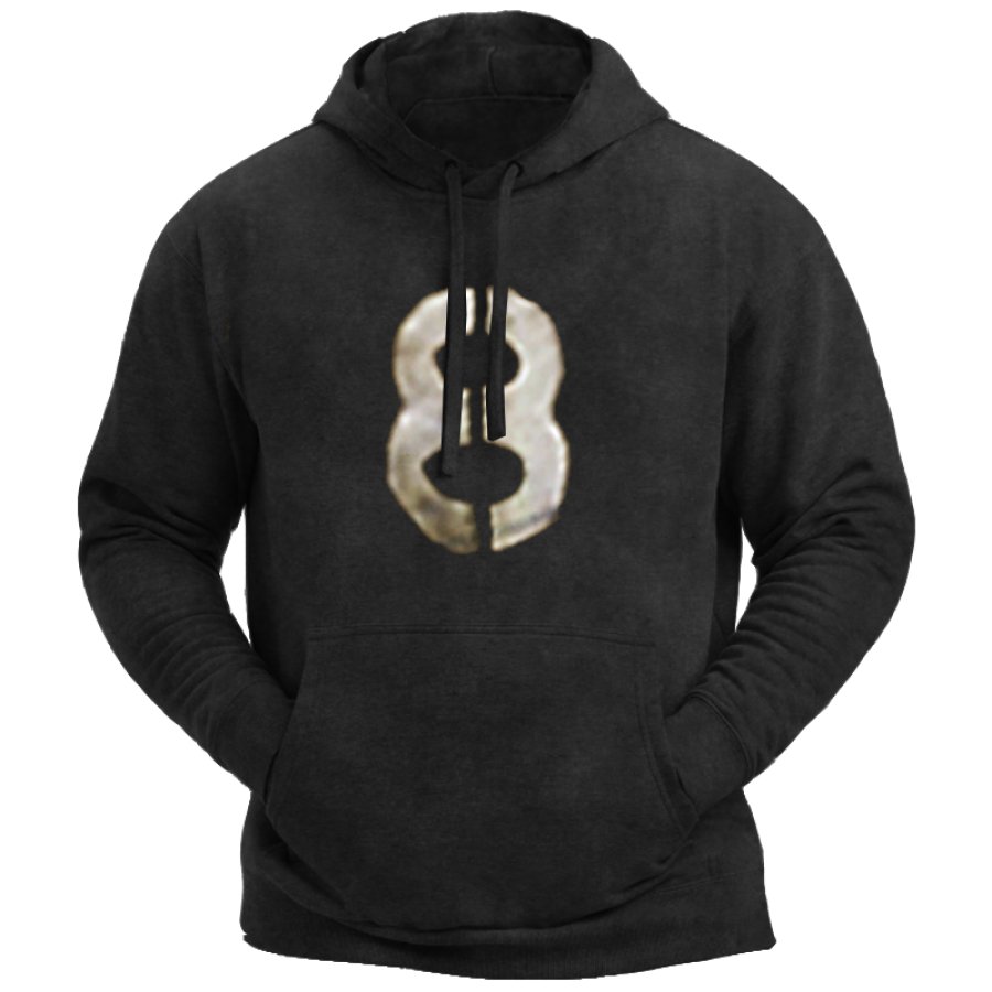 

Men's Vintage 8 Letter Print Hoodie