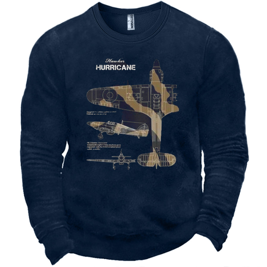 

Men's Military Fighter Graphic Print Sweatshirt