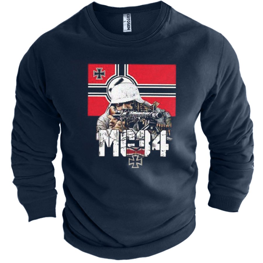 

Men's Military Fighter Graphic Print Sweatshirt