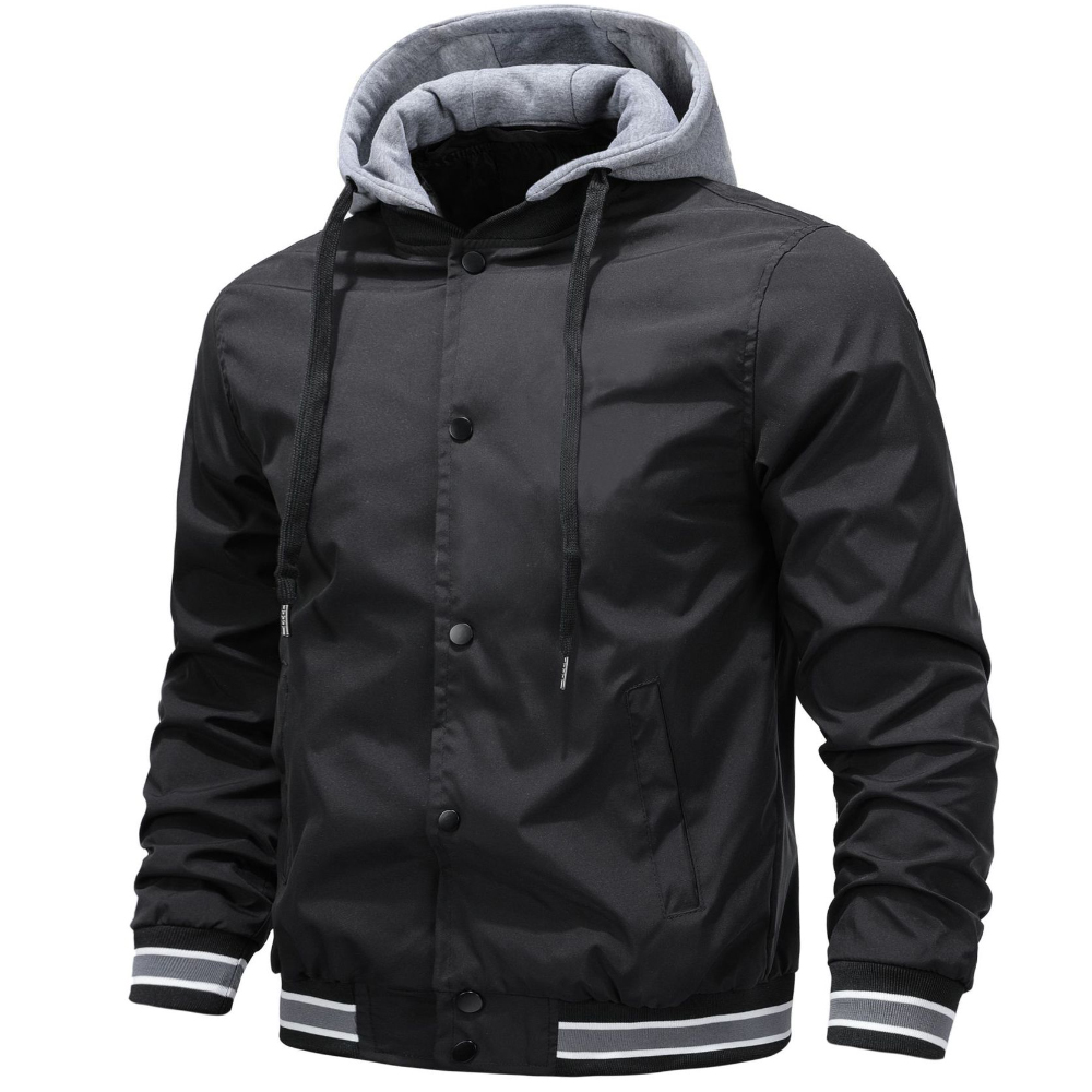 Men's Outdoor Tactical Hooded Chic Colorblock Loose Casual Jacket