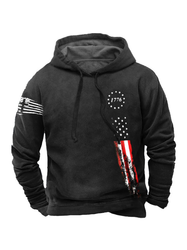 Men's American Flag Vintage Hoodie