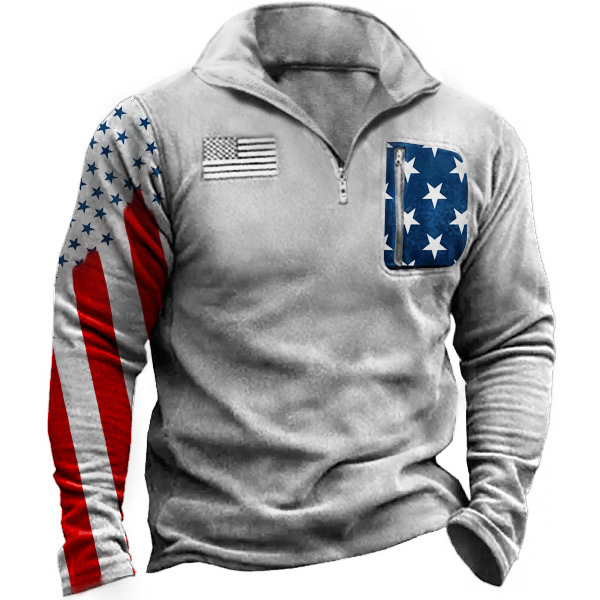 Men's American Flag Winter Chic Sweatshirt
