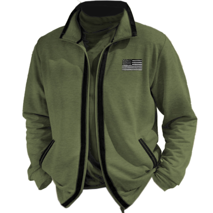 

Men's Outdoor Tactical Zip Casual Lapel Cardigan