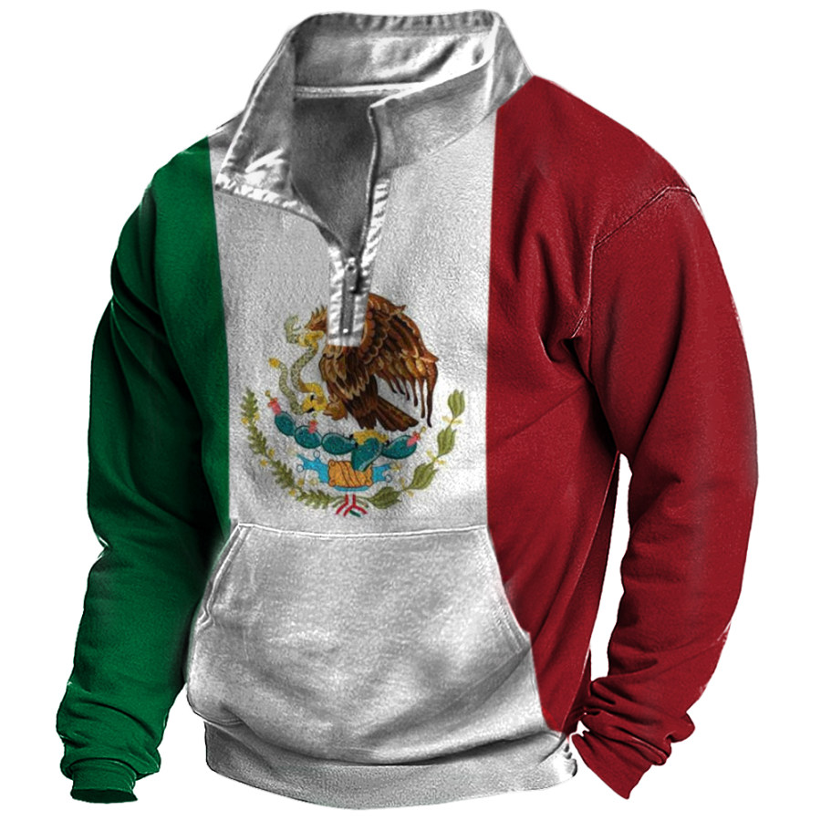 

Men's 2022 World Cup Mexico Flag Soccer Sweatshirt