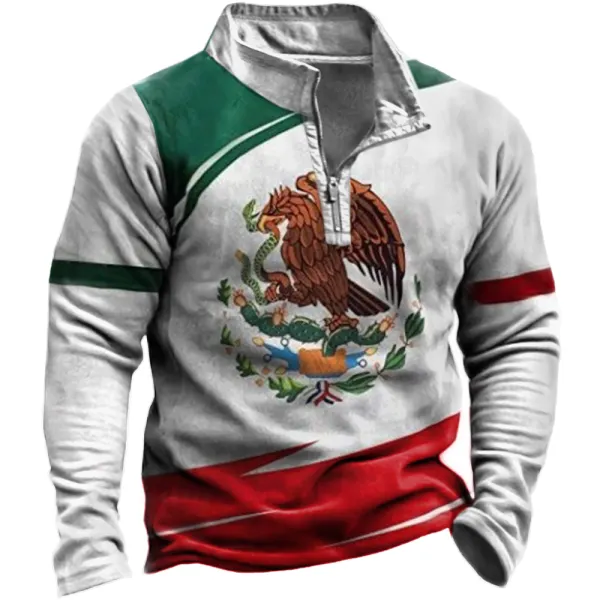 Men's 2022 World Cup Mexico Flag Soccer Sweatshirt - Blaroken.com 