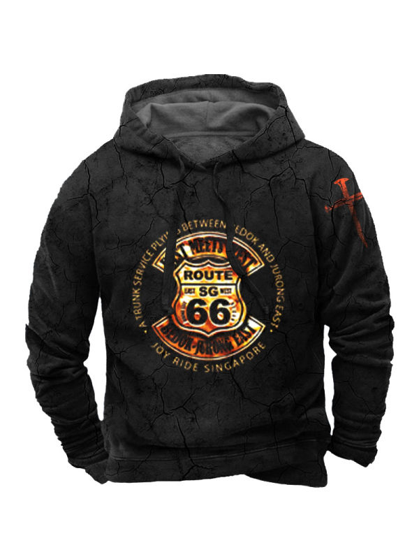 Men's Route 66 Motorcycle Hoodie