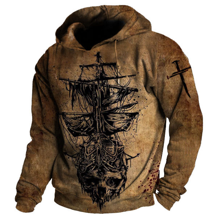 

Men's 3D Pirate Ship Nautical Hoodie