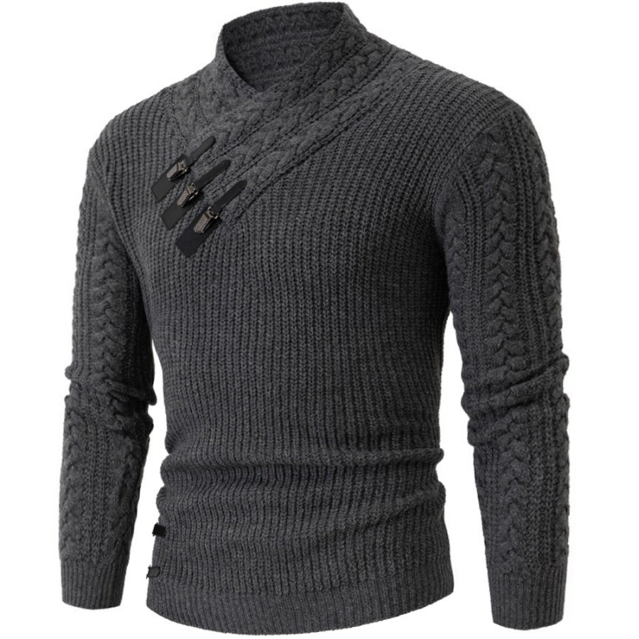 

Men's Vintage Half Turtleneck Knit Sweater