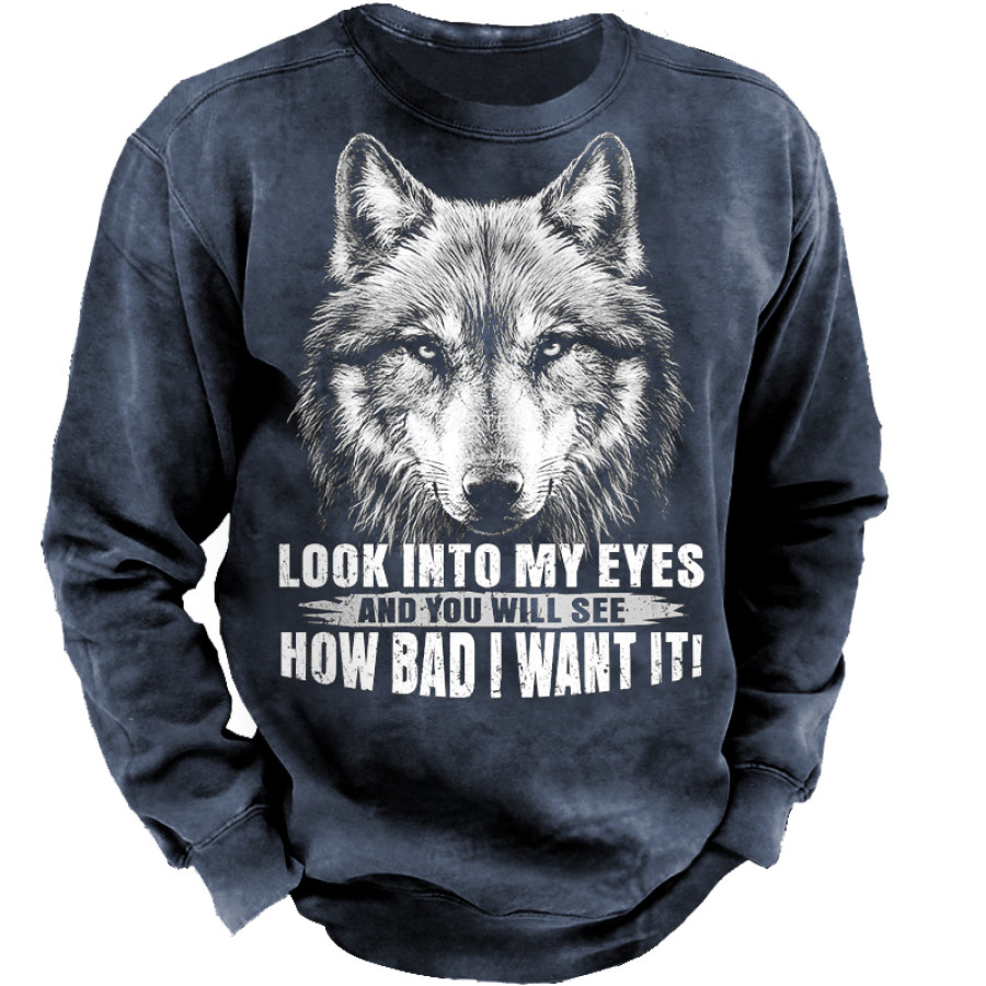 

Wolf Quotes Men Vintage Tactical Sweatshirt
