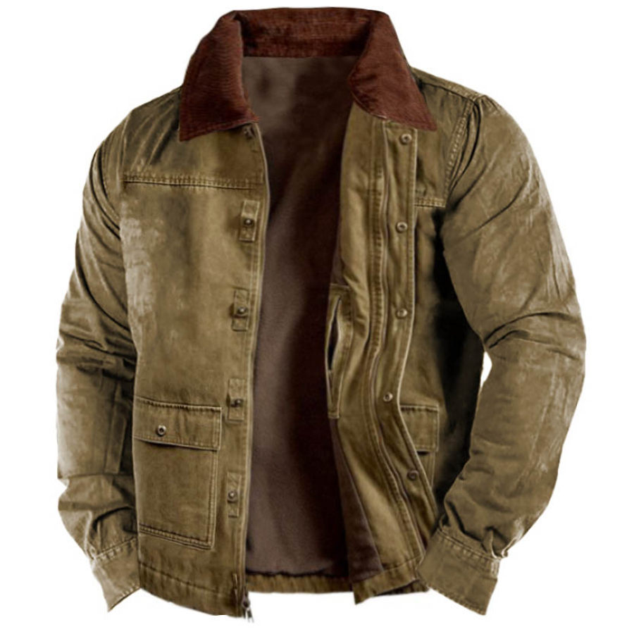 

Men's Vintage Tactical Plus Fleece Warm Jacket