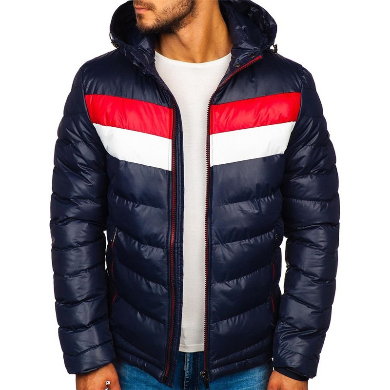 Men's Outdoor Warm Colorblock Chic Cotton Jacket