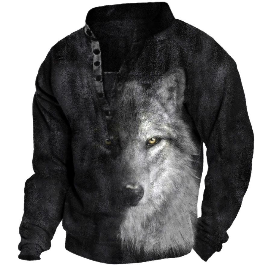 

Wolf In The Jungle At Night Men's Sweatshirt