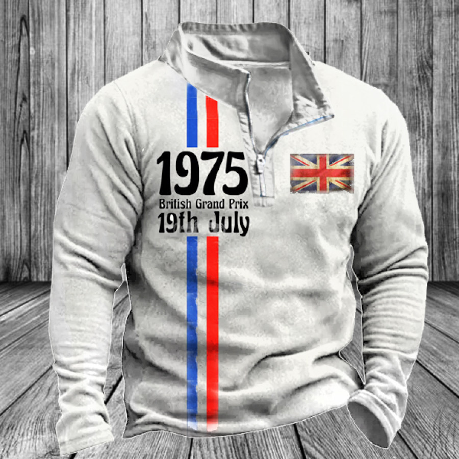 

Men's Historic Car Art Half Collar Tactical Sweatshirt