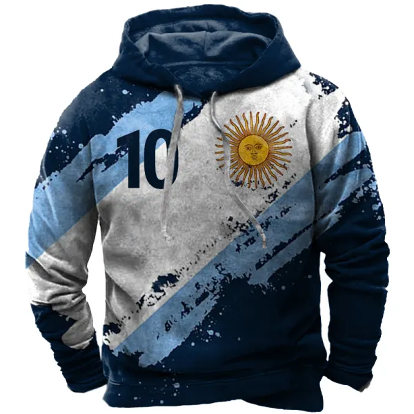 Men's 2022 World Cup Argentina Flag Soccer Sweatshirt - Blaroken.com 