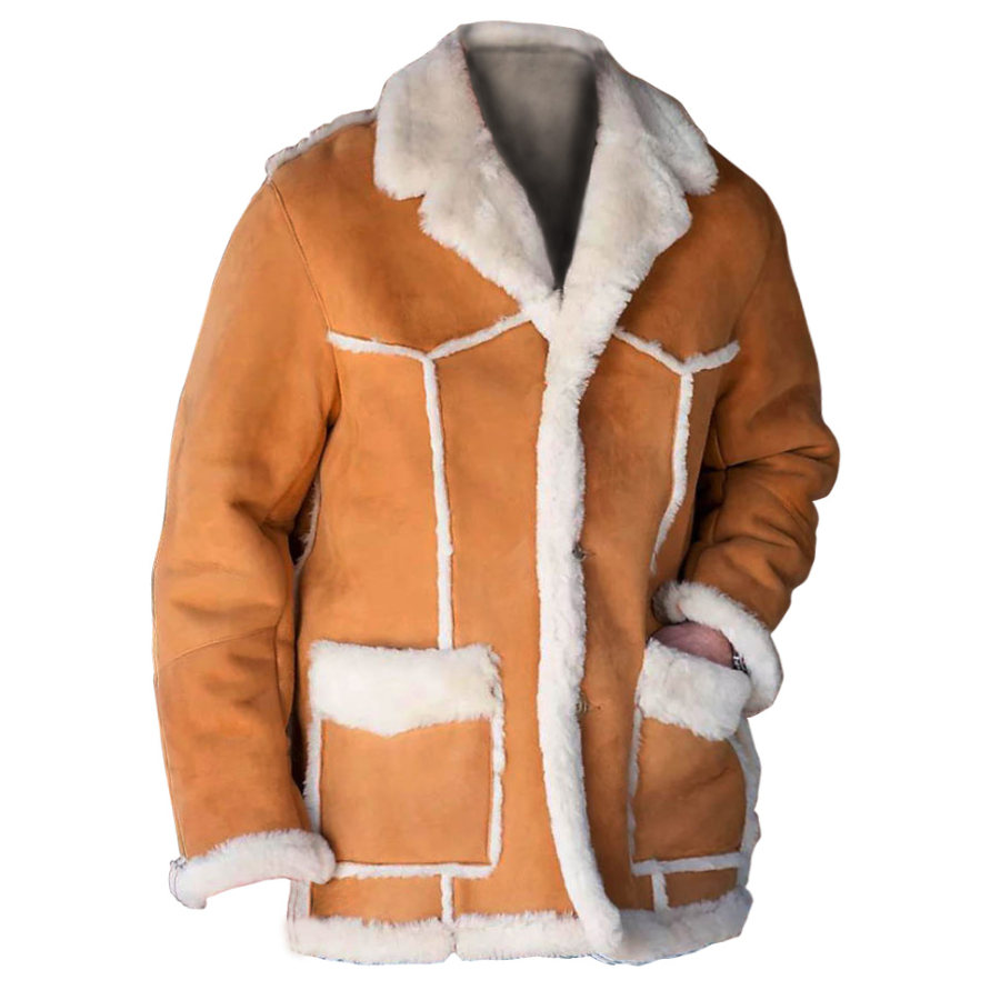 

Men's Outdoor Suede Plus Fleece Warm Jacket