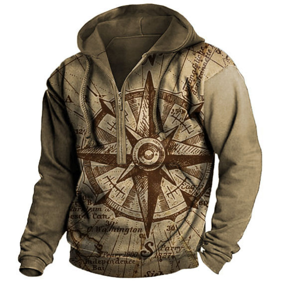 

Pirate Ship Nautical Compass Retro Men's Hoodie