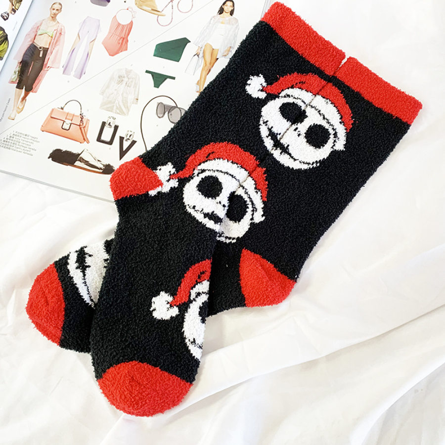 

Men's Vintage Christmas Plush Socks