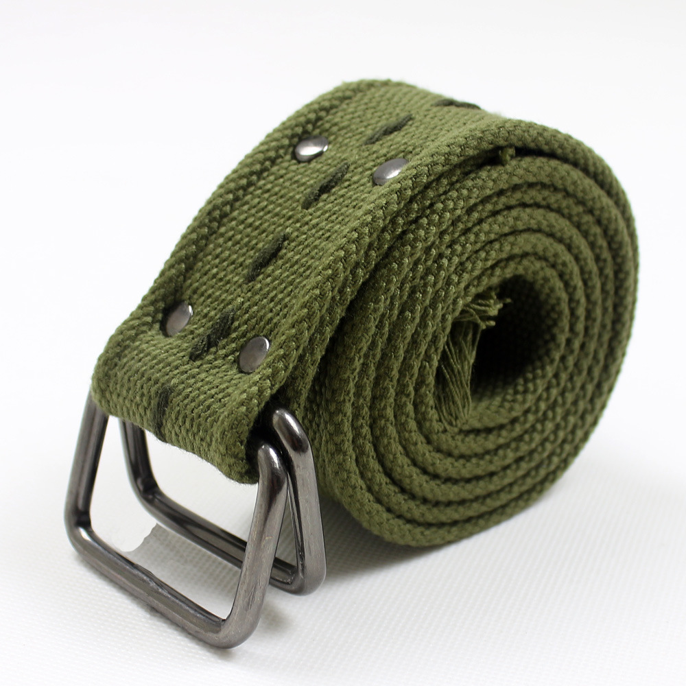 Canvas Double-ring Buckle Tactical Chic Belt