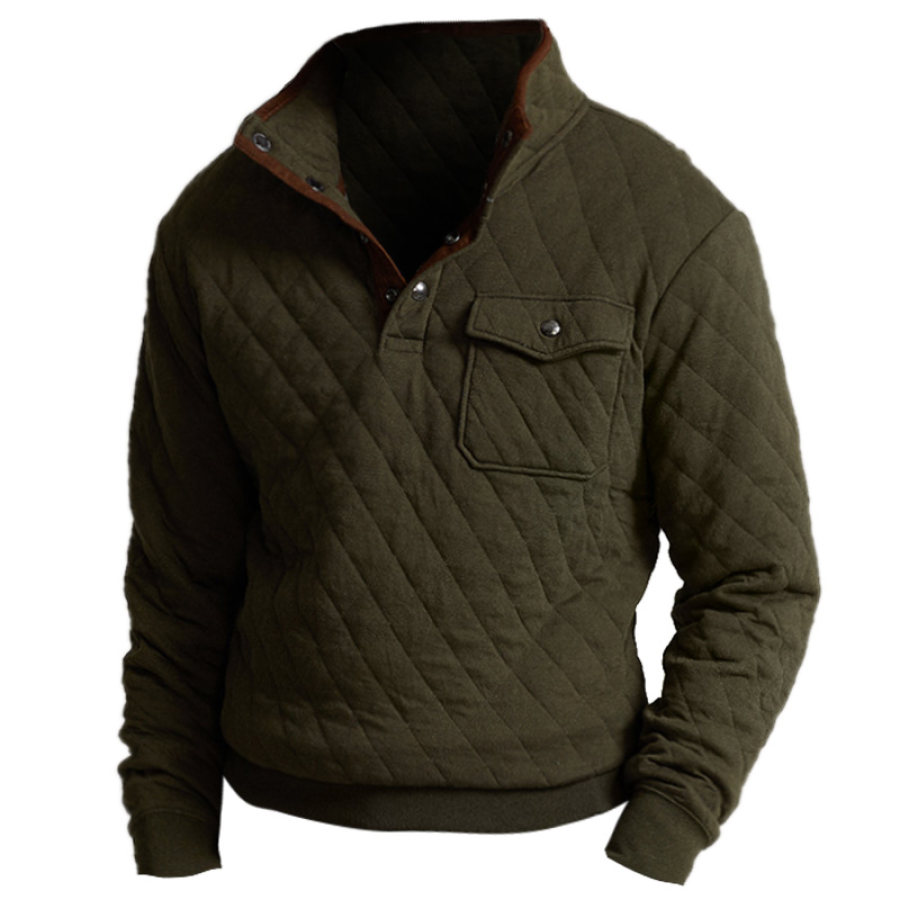 

Men's Vintage Outdoor Thermal Pocket Tactical Sweatshirt