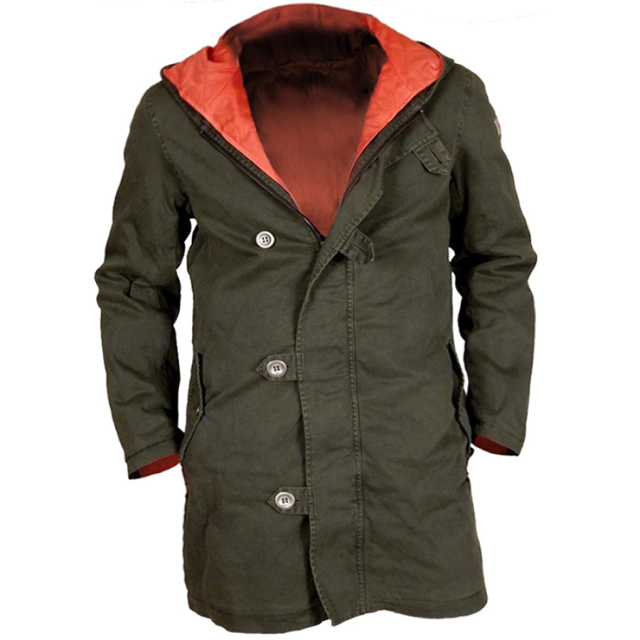 

Men's Outdoor Multi-pocket Hooded Tactical Military Coat