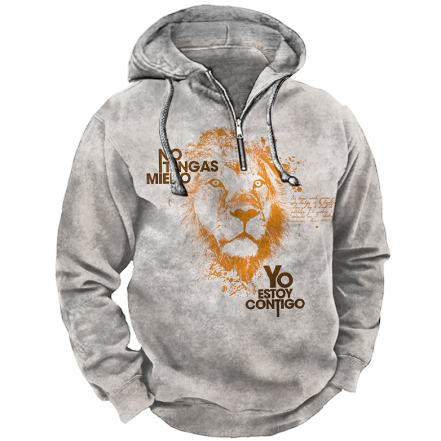 

Men's Vintage Lion Faith Zip Hoodie