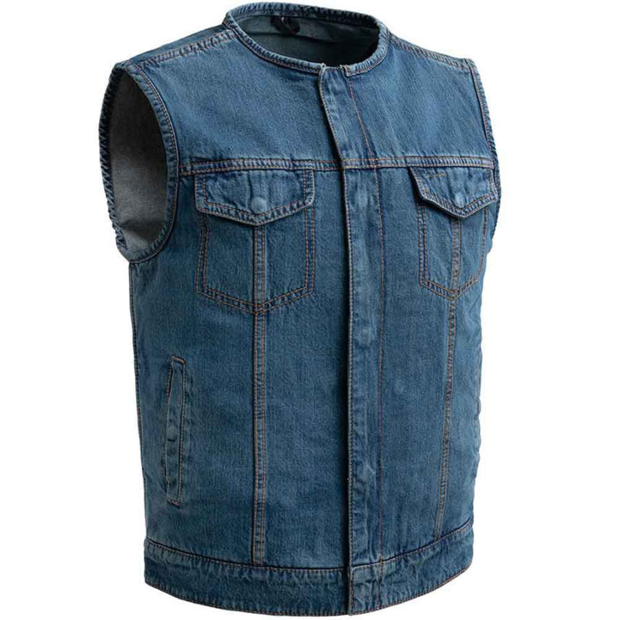 

Men's Outdoor Denim Pocket Vest
