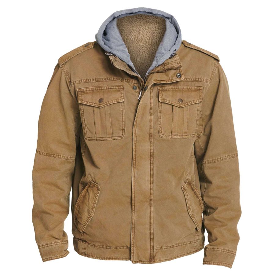 

Men's Outdoor Warm Fleece Hooded Jacket