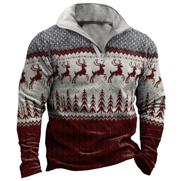 Christmas Print Men's Sweatshirt - Cotosen.com