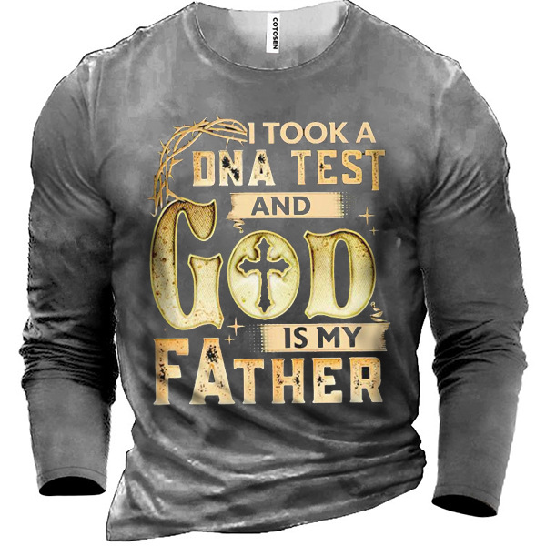 I Ook A Dna Chic Test God Is My Father Veterans Are My Brothers Men Cotton Tee