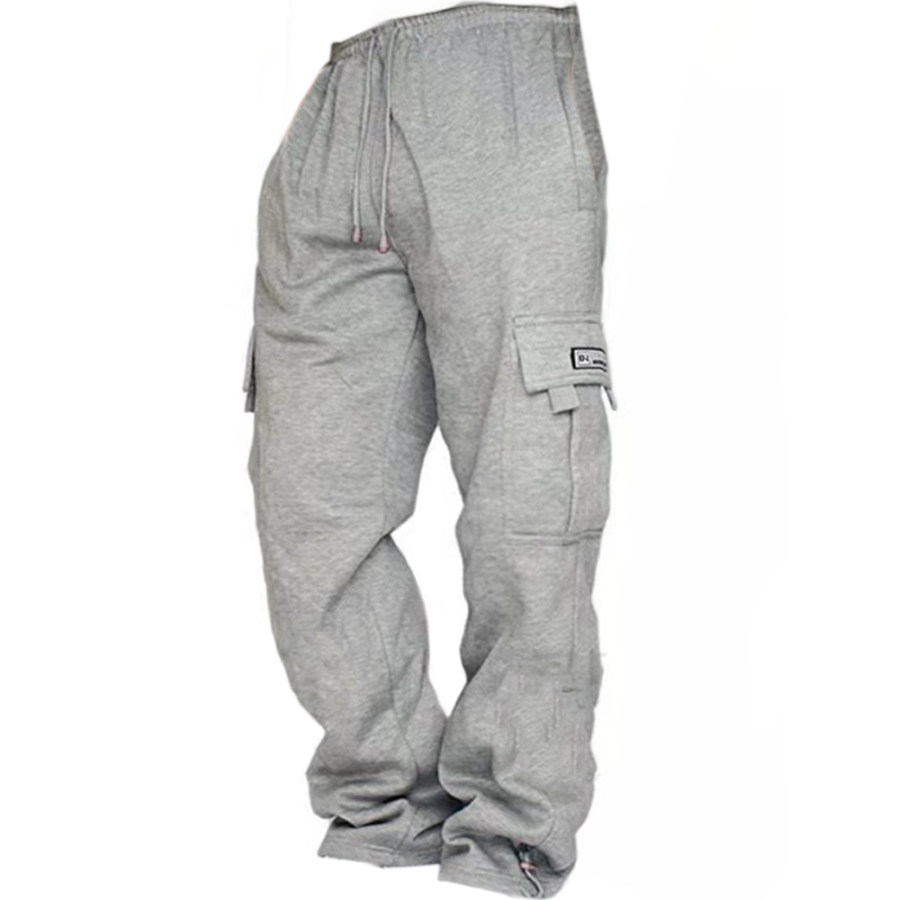 

Pantalon Décontracté Ample En Polaire Avec Cordon De Serrage Pour Hommes Avec Poches