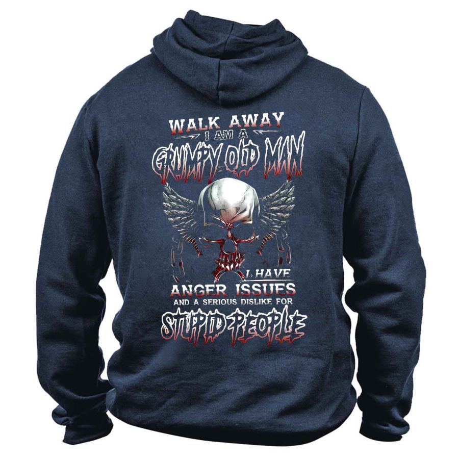 

Men's Walk Away I Am A Grumpy Old Man I Have Anger Print Hoodie