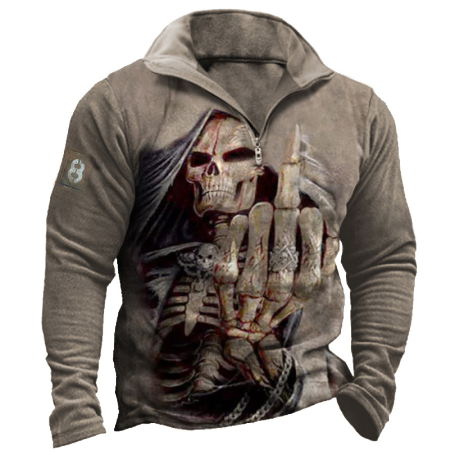 

Men's Skull Winter Sweatshirt