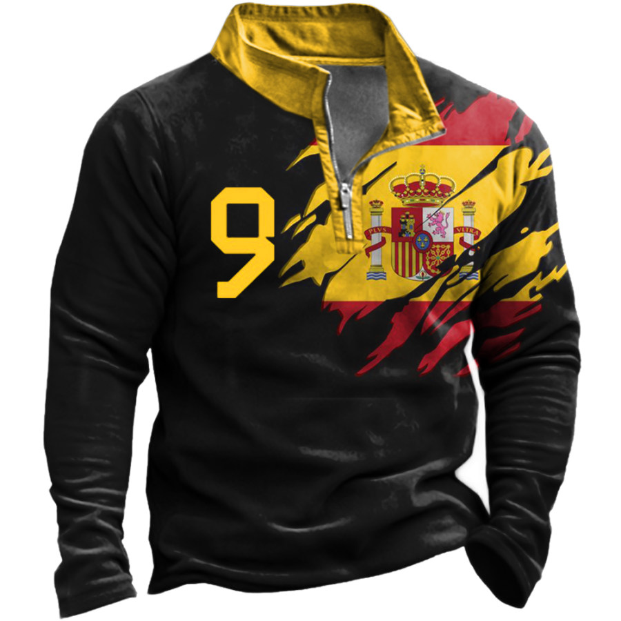 

Men's 2022 World Cup Spanish Flag Soccer Sweatshirt